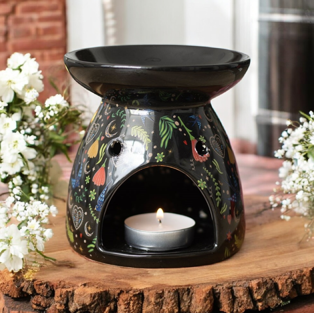 Midnight Bloom Print Oil Burner