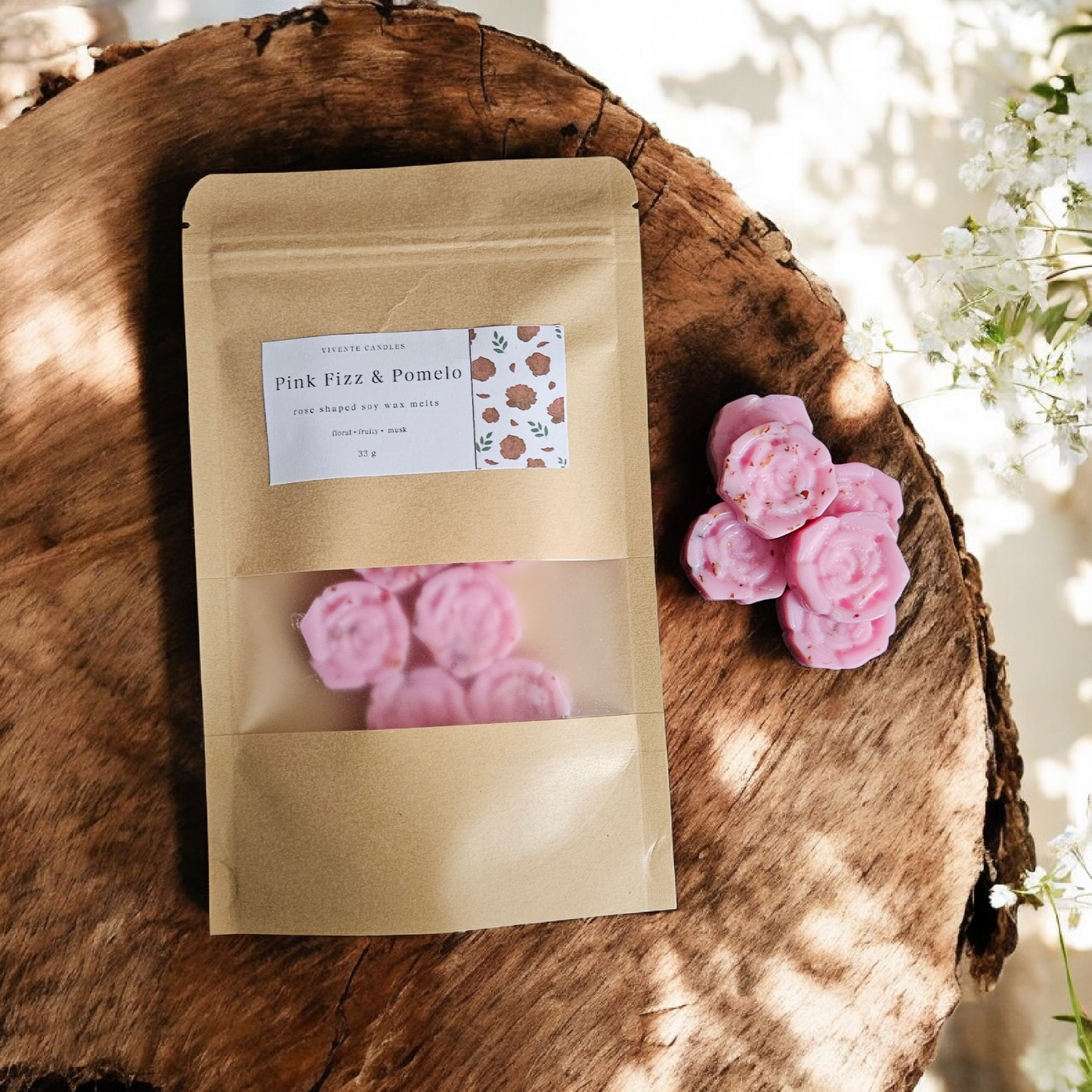 Pink Fizz & Pomelo Wax Melt - Vivente Amore