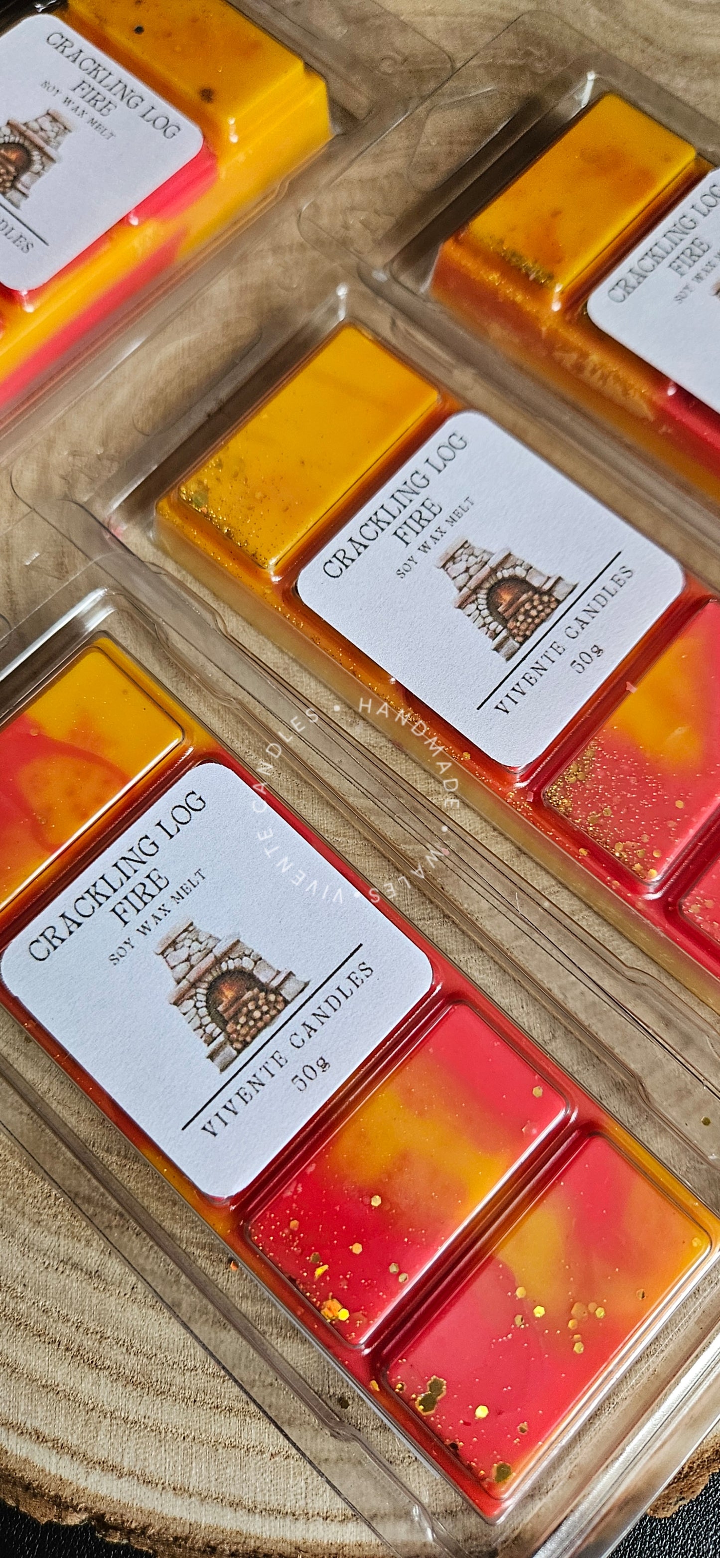Crackling Log Fire Wax Melt Snap Bar-50G