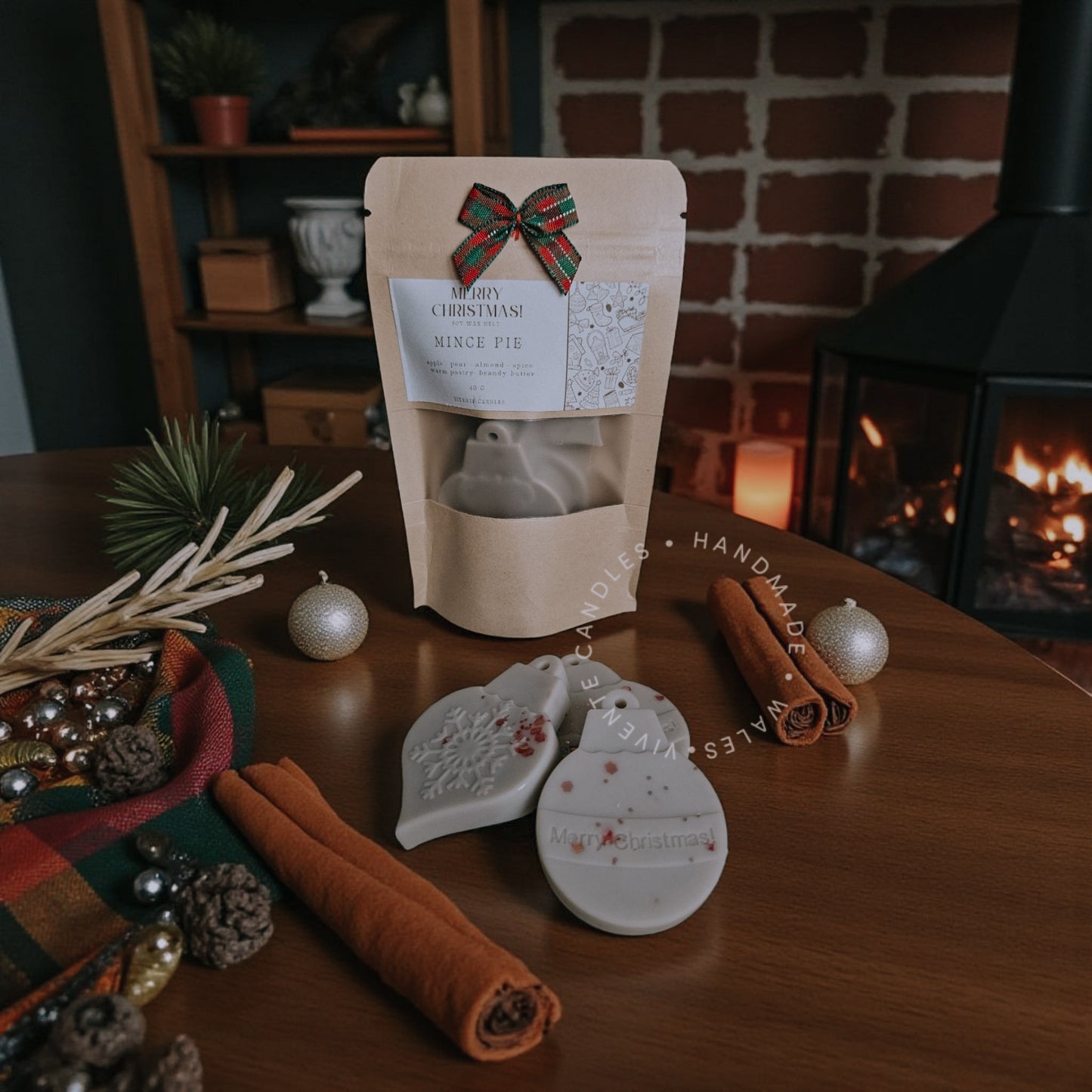 Mince Pie Scented Christmas Baubles Shaped Wax Melts-40G