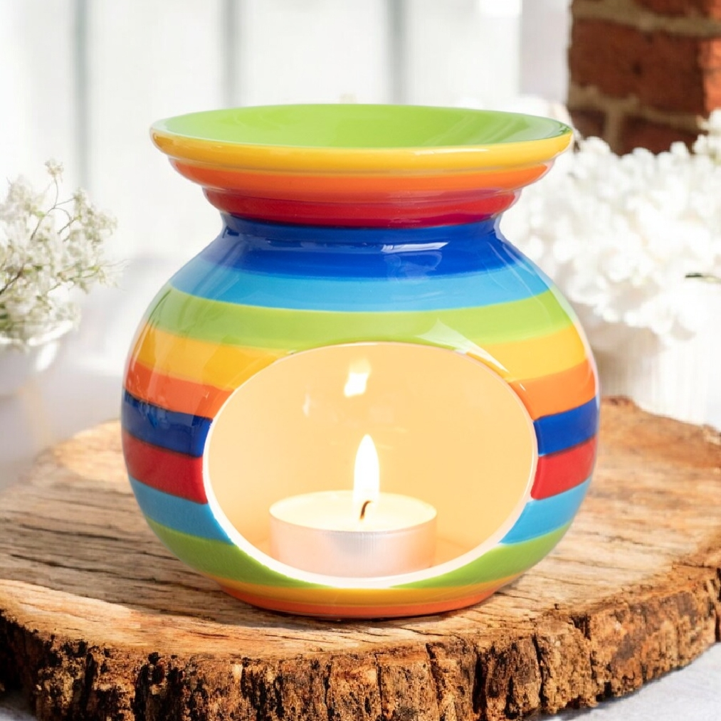 Rainbow Stripe Oil Burner