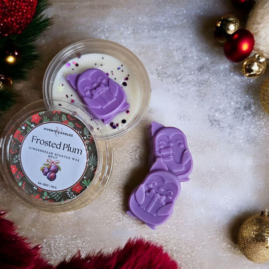 Christmas Wax Melt Pot: Frosted Plum (50g)