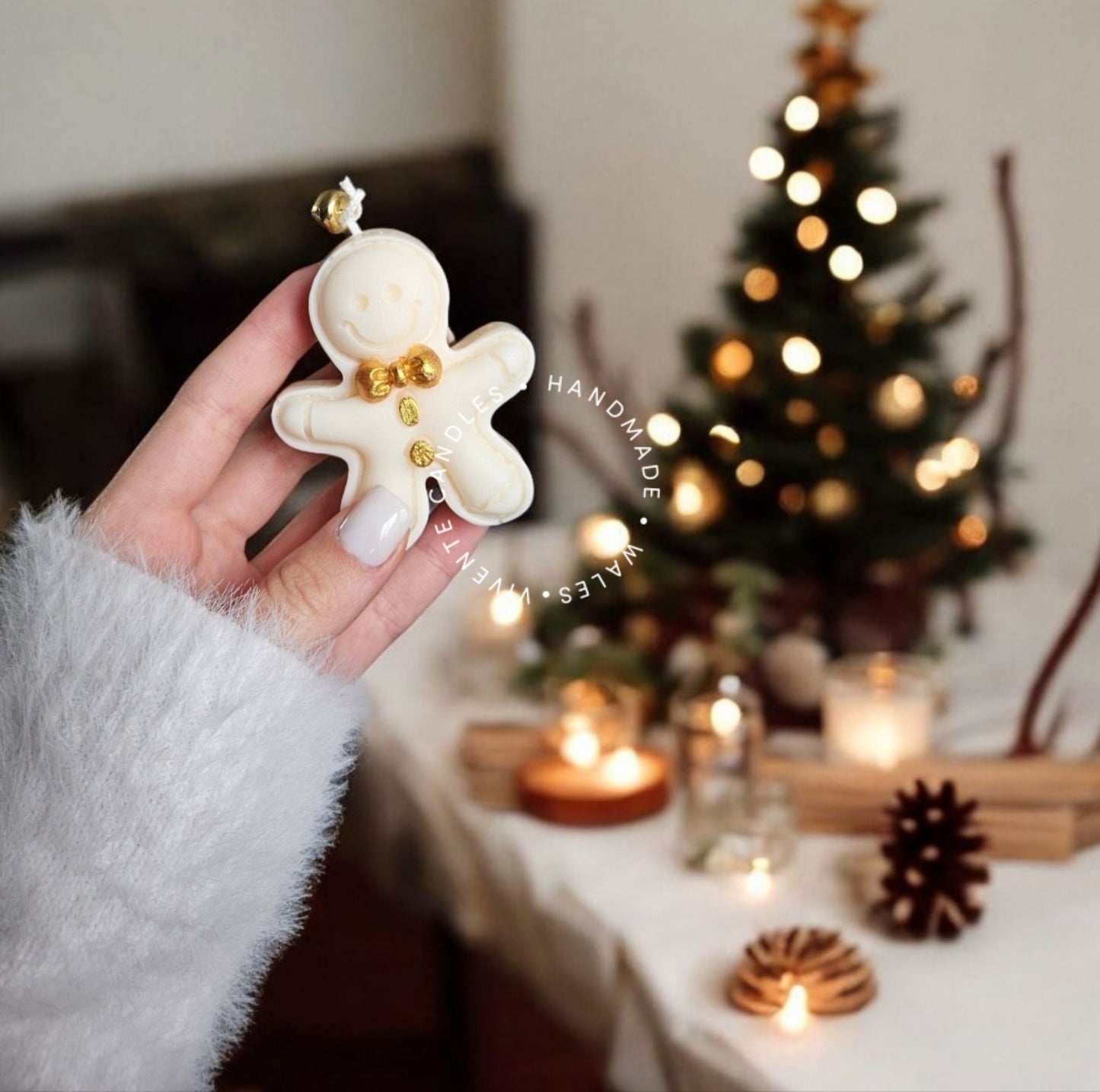 Hand Painted Gingerbread Soy Candle