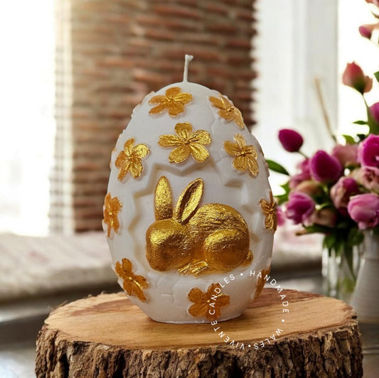 Easter Egg Decorative Candle - Hand Painted