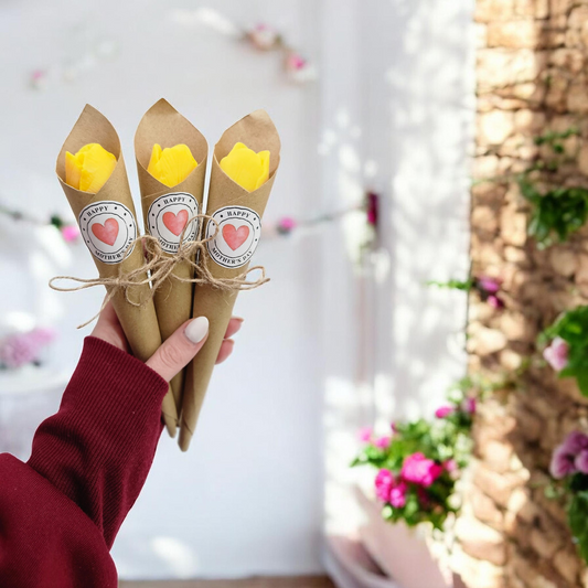 Mother's Day - Tulip Shaped & Scented Wax Melts Yellow