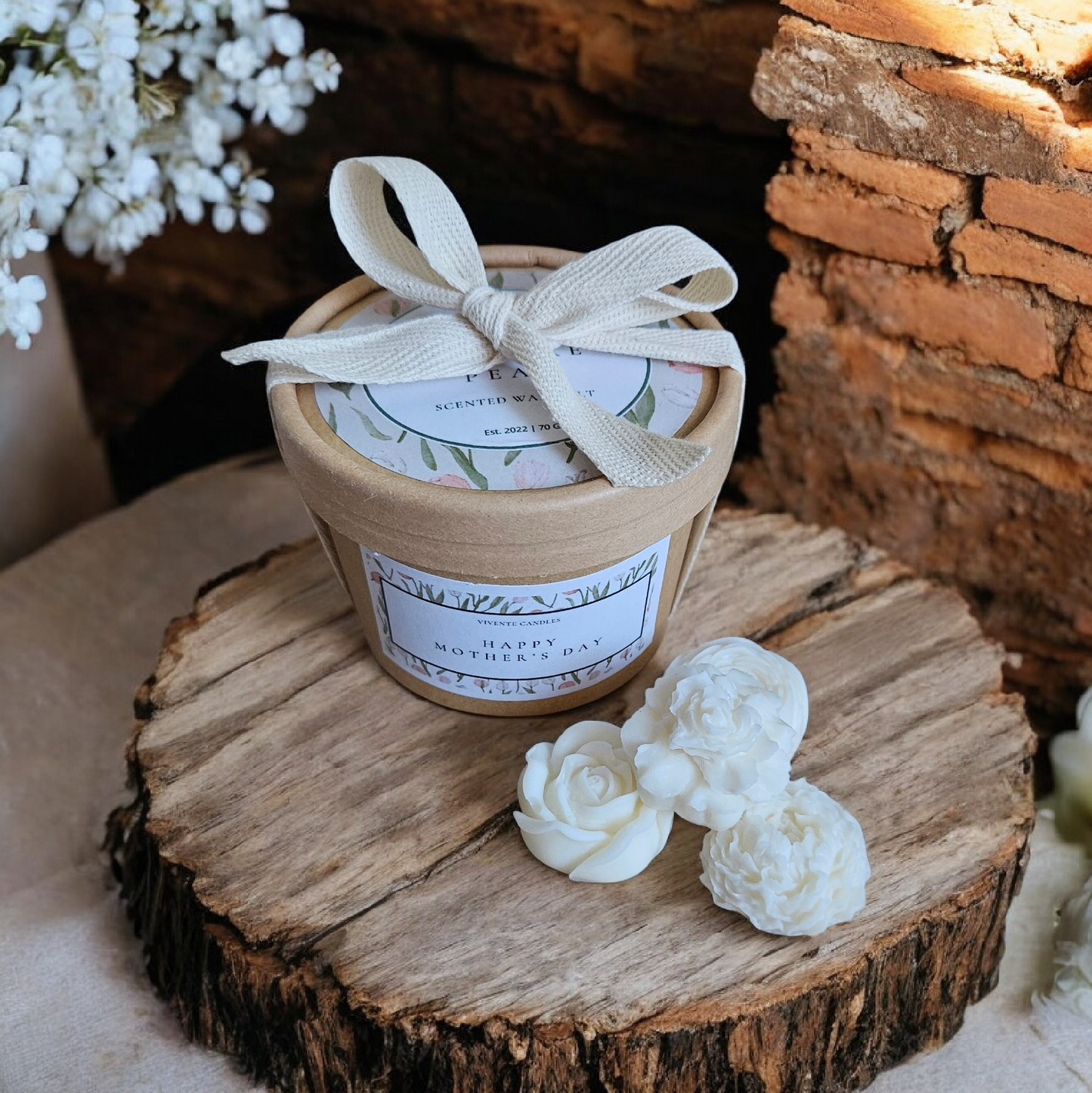 Mother's Day - Flower Shaped Wax Melt White Cashmere & Pear