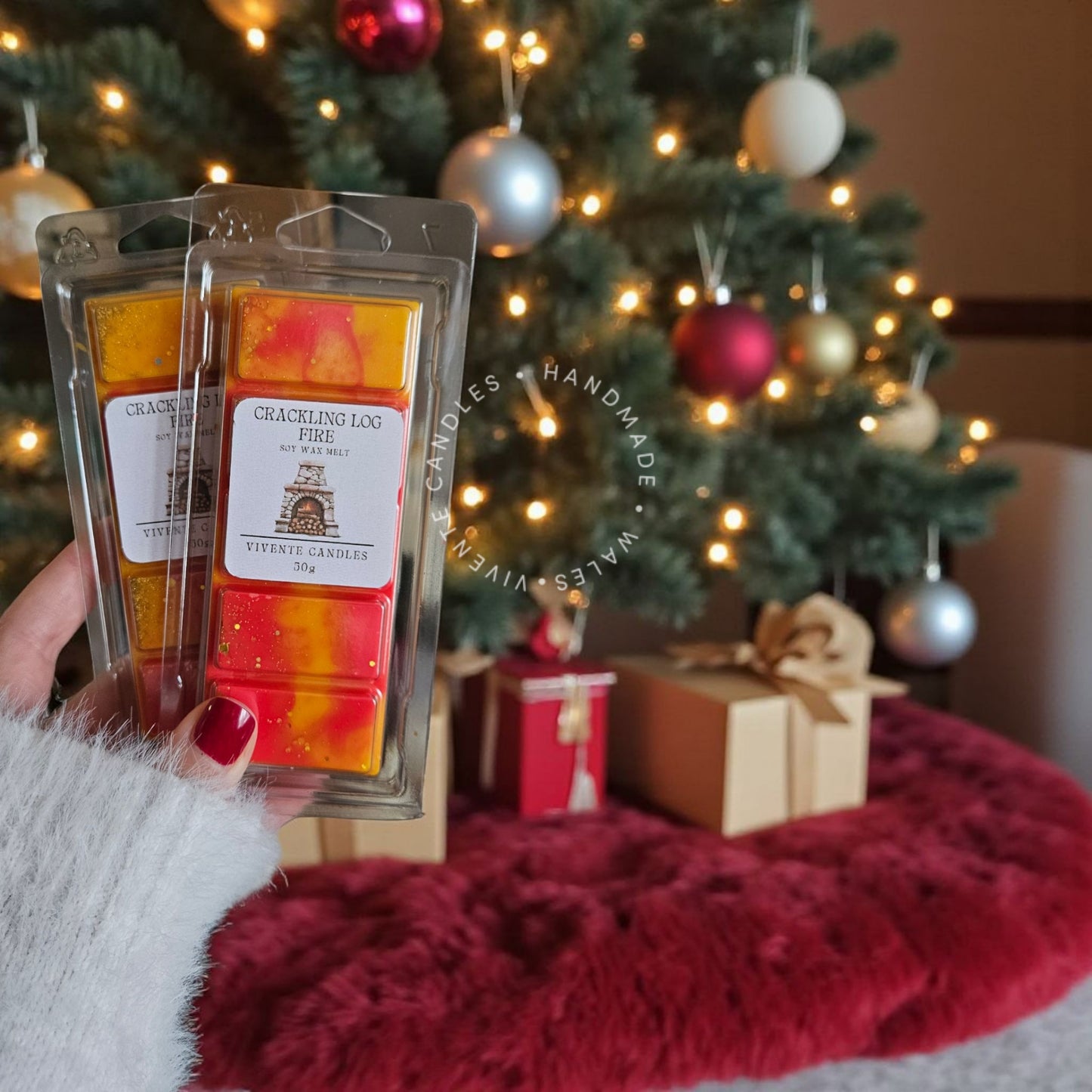 Crackling Log Fire  Wax Melt Snap Bar-50G