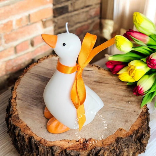 Goose Decorative Candle - Hand Painted