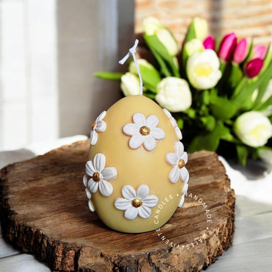 Floral Easter Egg Decorative Candle