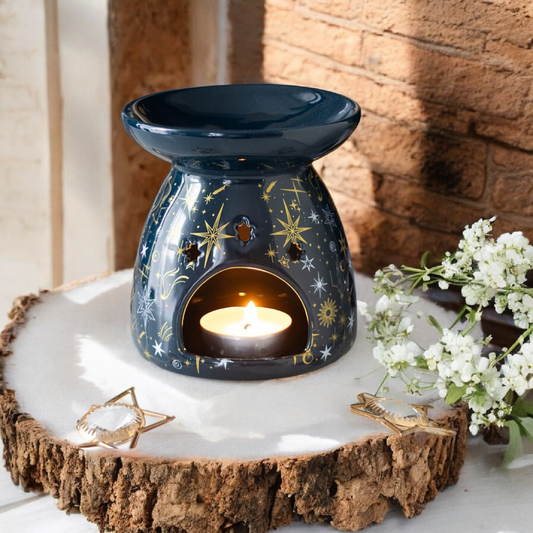 Blue Starry Night Oil Burner and Wax Warmer